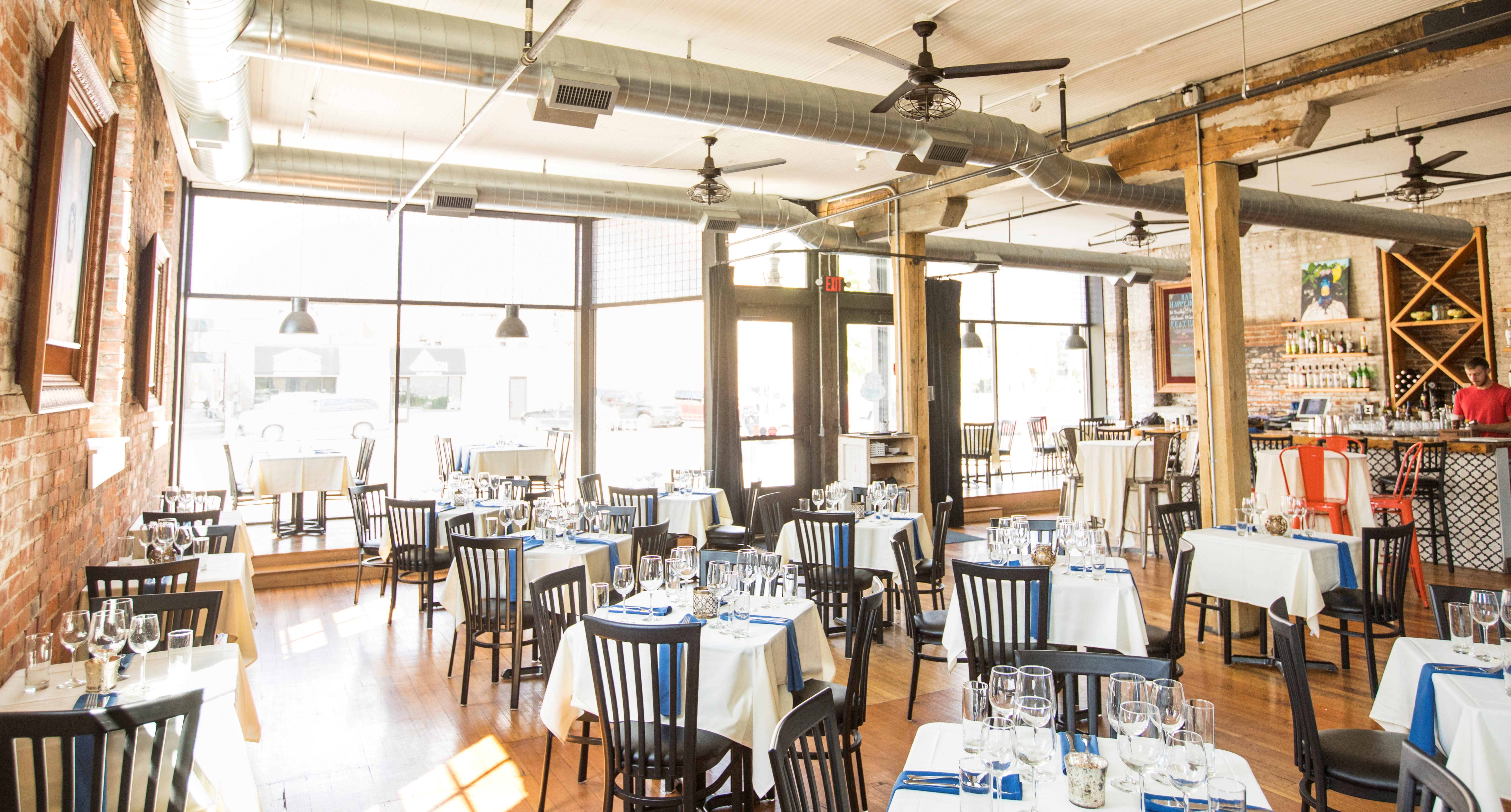 Interior of Bleu Duck Restaurant in Rochester, MN