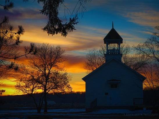 Barn at sunset | credit History Center