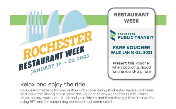 RPT Restaurant Week Fare Voucher