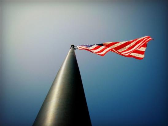 A flag at the Memorial